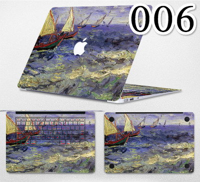 マックブックMacBook Pro 13シール全面ステッカー花柄おしゃれ水彩画macbook Pro 15プロ夜景