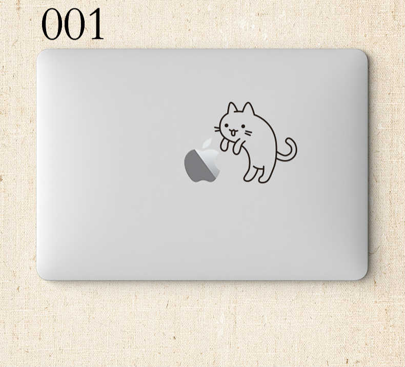 可愛いアップル ロゴMacBook Air13保護おしゃれカバー猫ステッカー動物MacBook Pro 13インチシール