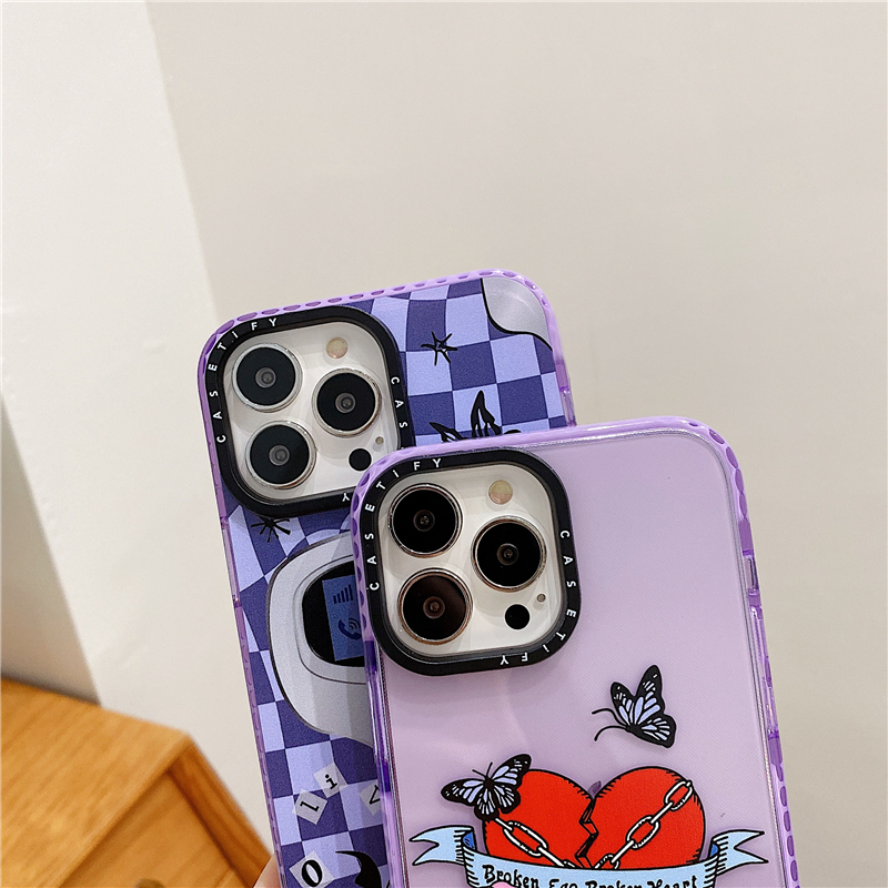 アイフォン12ケース紫色iPhone 14 Pro Max/11ハート柄 蝶 薄型カバー半透明オリヴィアロドリゴ グッズ