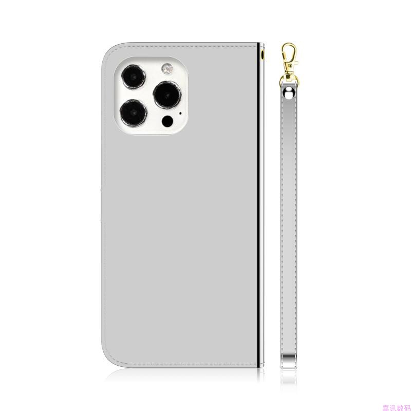 銀色シルバー反射できるアイフォン14 Pro Max/13カード収納手帳大人高品質iPhone14 ケース 手帳型本革