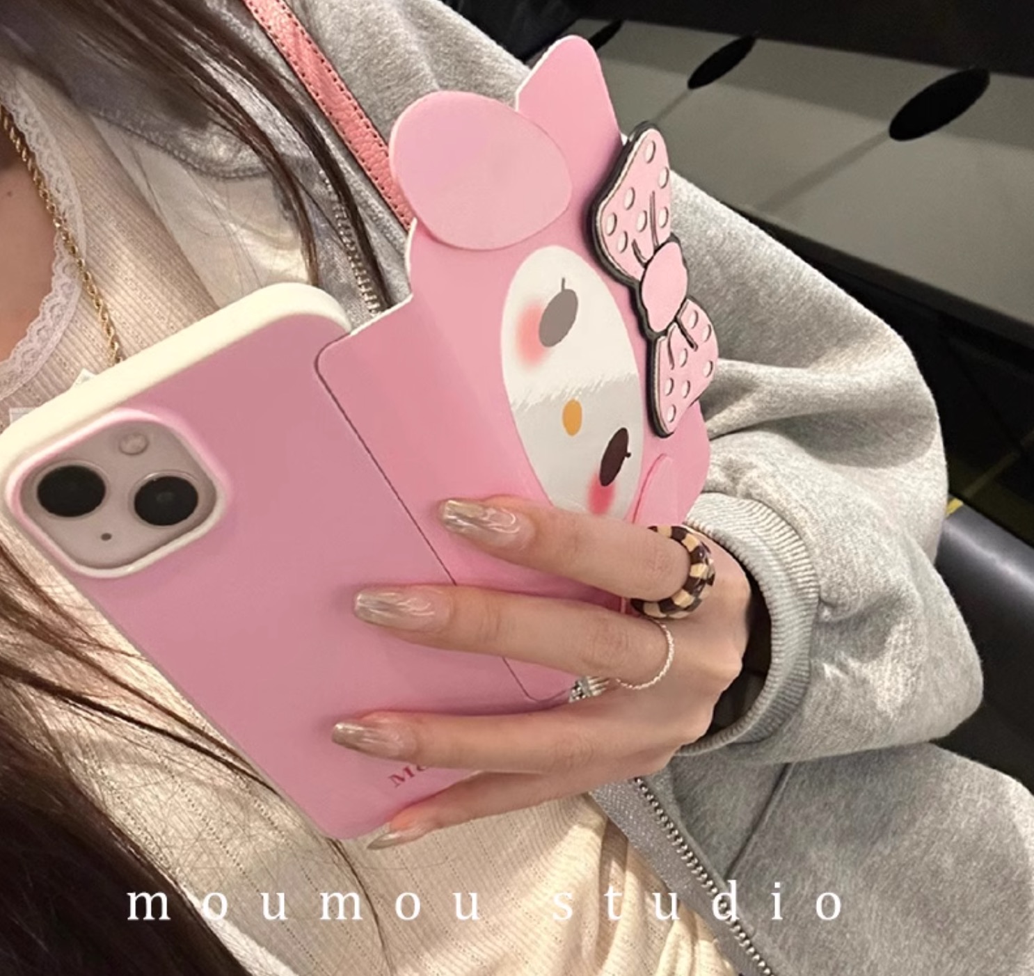 マイメロディ可愛いiPhone 15 Pro/14proケース手帳型マイメロ女性人気アイフォン14
